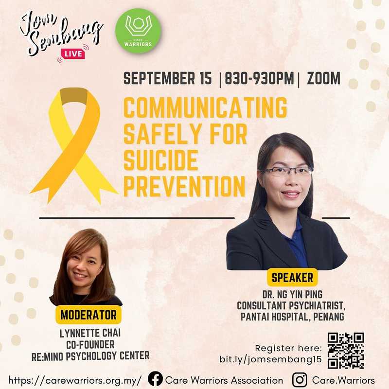 Jom Sembang #15: Communicating Safely for Suicide Prevention