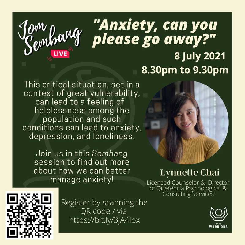 Jom Sembang #2: Anxiety, can you please go away?