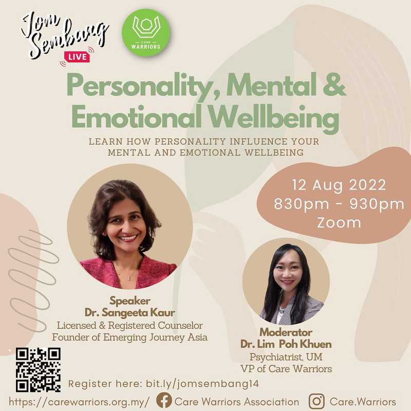 Jom Sembang #14: Personality, Mental &  Emotional Wellbeing